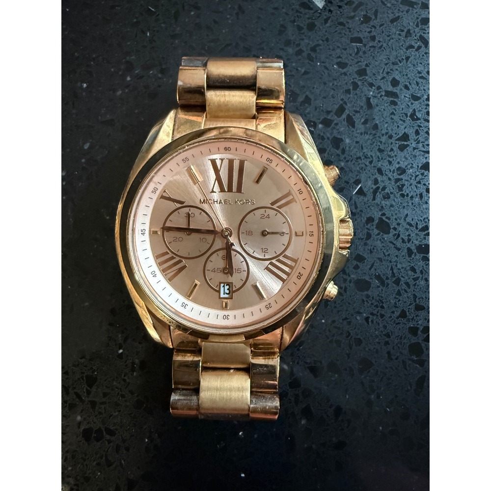 Michael Kors Bradshaw Rose Gold Chronograph Watch MK-5503 Stainless Steel Women